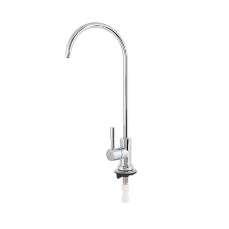 TOPWAY Robinet d'Eau Potable Robinet d'Evier de Cuisine en Acier Inoxydable Levier Unique Pivotant à 360° pour Tous les Systèmes
