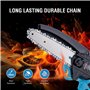 KATSU FIT-BAT Tronçonneuse sans Fil Brushless 21V 6 Pouces Moteur sans Balais avec Chaîne Supplémentaire et Pompe à Huile Manuel