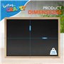 Tableau noir pour enfants | Petit tableau noir de 21 x 28 cm avec gomme et 6 craies | Mini tableau noir pour murs | Tableau noir