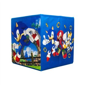 Character World Sonic le hérisson Boîtes de rangement sous licence officielle | Lot de 2 cubes de rangement pliables | Parfait p