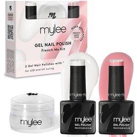 Mylee French Me Kit avec Tampon - Qualité Salon French Manucure à la Maison