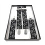 THE MASONIC COLLECTION – Bretelles homme avec motif Équerre et Compas – Design en X – Réglables et élastiques – En or/argent – U