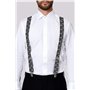 THE MASONIC COLLECTION – Bretelles homme avec motif Équerre et Compas – Design en X – Réglables et élastiques – En or/argent – U