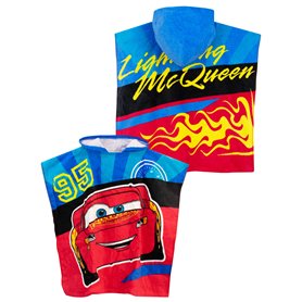 Disney Serviette Poncho Garçon Cars Rouge Taille Unique
