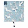 Busy B - Grand calendrier mural familial 2025 - Bleu Oiseaux - Calendrier mensuel avec 5 colonnes et pochettes de rangement avec