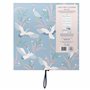 Busy B - Grand calendrier mural familial 2025 - Bleu Oiseaux - Calendrier mensuel avec 5 colonnes et pochettes de rangement avec
