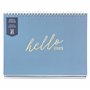 Busy B - Calendrier semainier de bureau Janvier à décembre 2025 - Bleu - Agenda de bureau avec cinq calendriers
