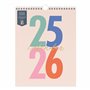 Busy B Calendrier mi-année - Planificateur académique - Août '25 à Août '26 - Multicolore - Vue mensuelle