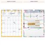 Busy B Calendrier mi-année - Planificateur académique - Août '25 à Août '26 - Multicolore - Vue mensuelle, tâches à accomplir, n