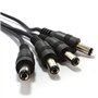 Keple Répartiteur d'alimentation CC 1 à 5 mâle Y mâle 2,1 mm câble adaptateur BG CCTV PSU caméras de sécurité 12 V