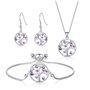 Philip Jones Ensemble Arbre de Vie Chakra Plaqué Argent Créé avec des Cristaux Zircondia®