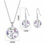 Philip Jones Ensemble Arbre de Vie Chakra Plaqué Argent Créé avec des Cristaux Zircondia®