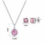 Philip Jones Ensemble collier et boucles d'oreilles avec pierre de naissance d'octobre (tourmaline) créés avec des cristaux Zirc