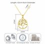 Philip Jones Collier Arbre de Vie Plaqué Or Créé avec des Cristaux Zircondia®