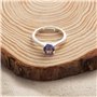Philip Jones Bague en Cristal réglable Violet Clair créée avec des Cristaux Zircondia®