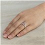 Philip Jones Bague en Cristal réglable Violet Clair créée avec des Cristaux Zircondia®