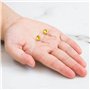 Philip Jones Boucles d'oreilles pendantes en cristal jaune créées avec des cristaux Zircondia®