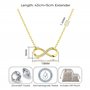 Philip Jones Collier Pendentif Infini plaqué Or créé avec des Cristaux Zircondia®
