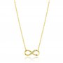 Philip Jones Collier Pendentif Infini plaqué Or créé avec des Cristaux Zircondia®