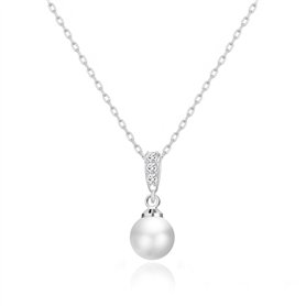 Philip Jones Collier de perles plaqué argent créé avec des cristaux Zircondia®
