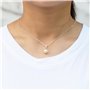 Philip Jones Collier de perles plaqué argent créé avec des cristaux Zircondia®