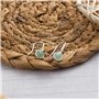 Philip Jones Boucles d'oreilles en aventurine verte avec carte de citation
