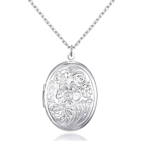 Philip Jones Médaillon Ovale plaqué Argent