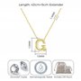 Philip Jones Collier plaqué or avec initiale lettre G créée avec des cristaux de zircon, Plaqué or, Cristal de zircondia®