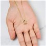 Philip Jones Collier plaqué or avec initiale lettre G créée avec des cristaux de zircon, Plaqué or, Cristal de zircondia®