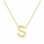 Philip Jones Collier plaqué or avec initiale S en cristaux de zirconia®