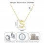 Philip Jones Collier plaqué or avec initiale S en cristaux de zirconia®, Plaqué or, Cristal de zircondia®