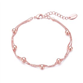 Philip Jones Bracelet Boule Plaqué Or Rose