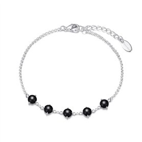 Philip Jones Bracelet en Pierres précieuses d'onyx Noir