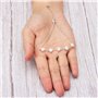 Philip Jones Bracelet en pierres précieuses d'opale blanche synthétique