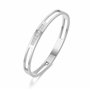 Philip Jones Bracelet jonc en acier inoxydable créé avec des cristaux Zircondia® (17