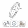 Philip Jones Bracelet jonc en acier inoxydable créé avec des cristaux Zircondia® (17,8 cm)