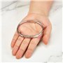 Philip Jones Bracelet jonc en acier inoxydable créé avec des cristaux Zircondia® (17,8 cm)
