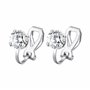 Philip Jones Boucles d'oreilles à clip en cristal créées avec des cristaux Zircondia®
