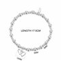 Philip Jones Bracelet élastique en perles avec maillons en forme de