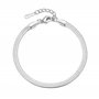 Philip Jones Bracelet chaîne serpent plat en acier inoxydable à chevrons