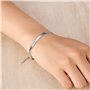 Philip Jones Bracelet chaîne serpent plat en acier inoxydable à chevrons