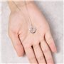 Philip Jones Collier avec pendentif signe astrologique du cancer et carte citation avec cristaux Zircondia®, Cristal, Cristal Zi