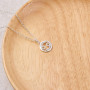Philip Jones Collier avec pendentif signe astrologique du cancer et carte citation avec cristaux Zircondia®, Cristal, Cristal Zi