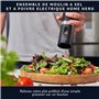 Moulin à sel et à poivre électrique - Moulin à sel et à poivre automatique rechargeable - Salière et Poivrière électriques avec 