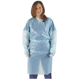 Generise Lot de 10 blouses isolantes à manches longues avec boucle de pouce jetables résistantes aux fluides – Convient pour le