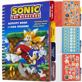 SONIC THE HEDGEHOG Autocollants Livre Stickers Enfant et Coloriage 1000+ Autocollants et Gommettes pour Enfants Idée Cadeau