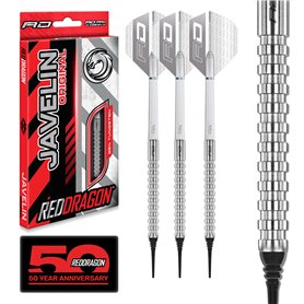 RED DRAGON Javelin Original Jeu de fléchettes en tungstène avec ailettes et tiges 18 g