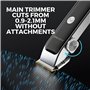 BarberBoss Tondeuse portable pour barbe et cheveux, tondeuse pour hommes avec lame en céramique, cadran de contrôle de précision