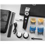 BarberBoss Kit de toilettage visage 3-en-1 pour homme : Tondeuse à cheveux, à barbe et de précision avec molette de précision, 4
