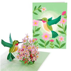 Central 23 Carte Pop Up Colibri Et Fleurs – Carte De Voeux 3D Pour Anniversaire